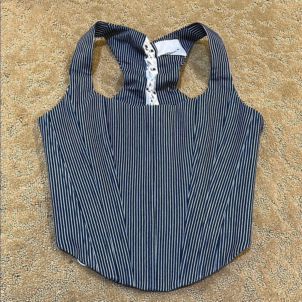 Striped Blue Corset